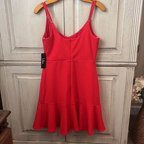 LULU'S RED FLOUNCE DRESS - Picture 5 of 5